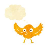 cartoon bird with thought bubble N45