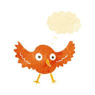 cartoon bird with thought bubble N46