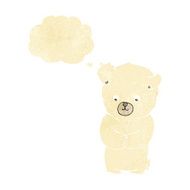 cute cartoon polar bear with thought bubble N11