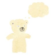 cute cartoon polar bear with thought bubble N13