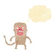 cartoon monkey with thought bubble N4