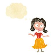 cartoon confused girl with thought bubble N2