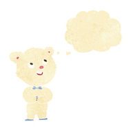 cartoon cute teddy bear with thought bubble N3