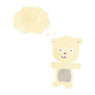 cartoon cute polar bear cub with thought bubble N6
