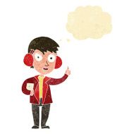 cartoon air force woman with thought bubble