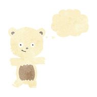 cute cartoon polar bear with thought bubble N14