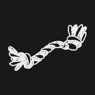 doodle dog rope bone N5