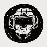 baseball catcher doodle N12