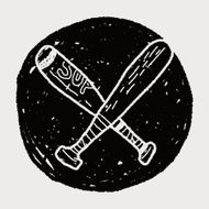 baseball bat doodle N6