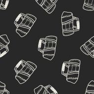 sport bag doodle seamless pattern background N4