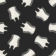 swimwear doodle seamless pattern background N2