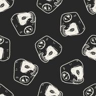 helmet doodle seamless pattern background N3
