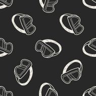 Doodle Goggles seamless pattern background N3