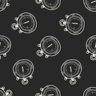 doodle stopwatch seamless pattern background N5