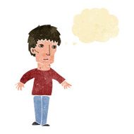 cartoon surprised man with thought bubble N23