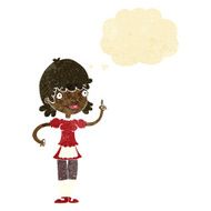 cartoon maid with thought bubble N7