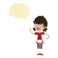 cartoon maid with thought bubble N8