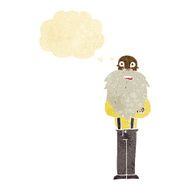 cartoon bearded old man with thought bubble N8