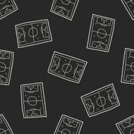 basketball court doodle seamless pattern background N2