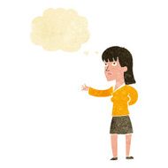 cartoon woman explaining with thought bubble N10