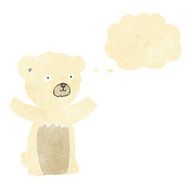 cute cartoon polar bear with thought bubble N15