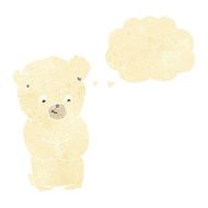 cute cartoon polar bear with thought bubble N16