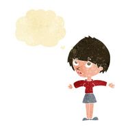 cartoon woman with open arms thought bubble N20