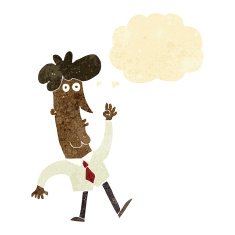 cartoon office man with thought bubble N2