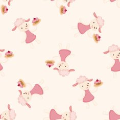 animal having afternoon tea cartoon seamless pattern background N7