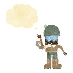cartoon man smoking pot with thought bubble N2