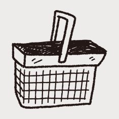 doodle shopping basket N15