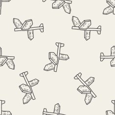 doodle signs seamless pattern background N4