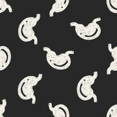 Doodle Stomach seamless pattern background