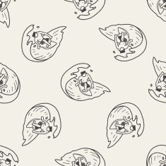 Doodle Surf seamless pattern background