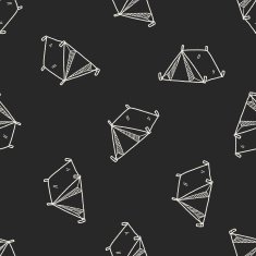 doodle tent seamless pattern background