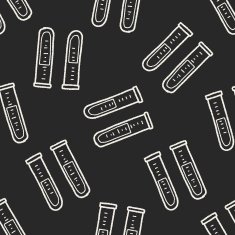 Doodle Test tube seamless pattern background N11