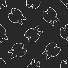 Doodle Tooth seamless pattern background