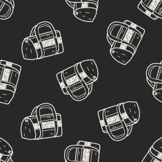 doodle Travel Bags seamless pattern background N5