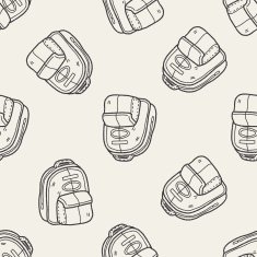 doodle Travel Bags seamless pattern background N7