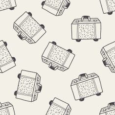 doodle Travel Bags seamless pattern background N9