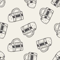 doodle Travel Bags seamless pattern background N10