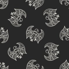 eagle doodle seamless pattern background N4