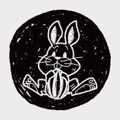 easter bunny doodle N14