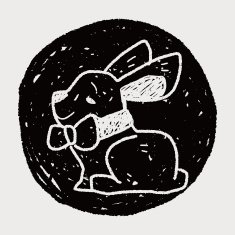 easter bunny doodle N15
