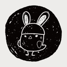 easter bunny doodle N16