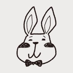 easter bunny doodle N17