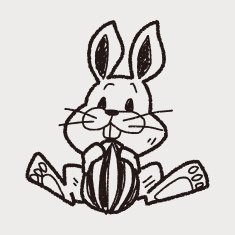 easter bunny doodle N18