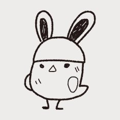 easter bunny doodle N20