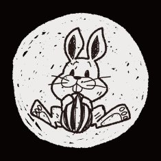 easter bunny doodle N22