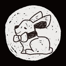 easter bunny doodle N23